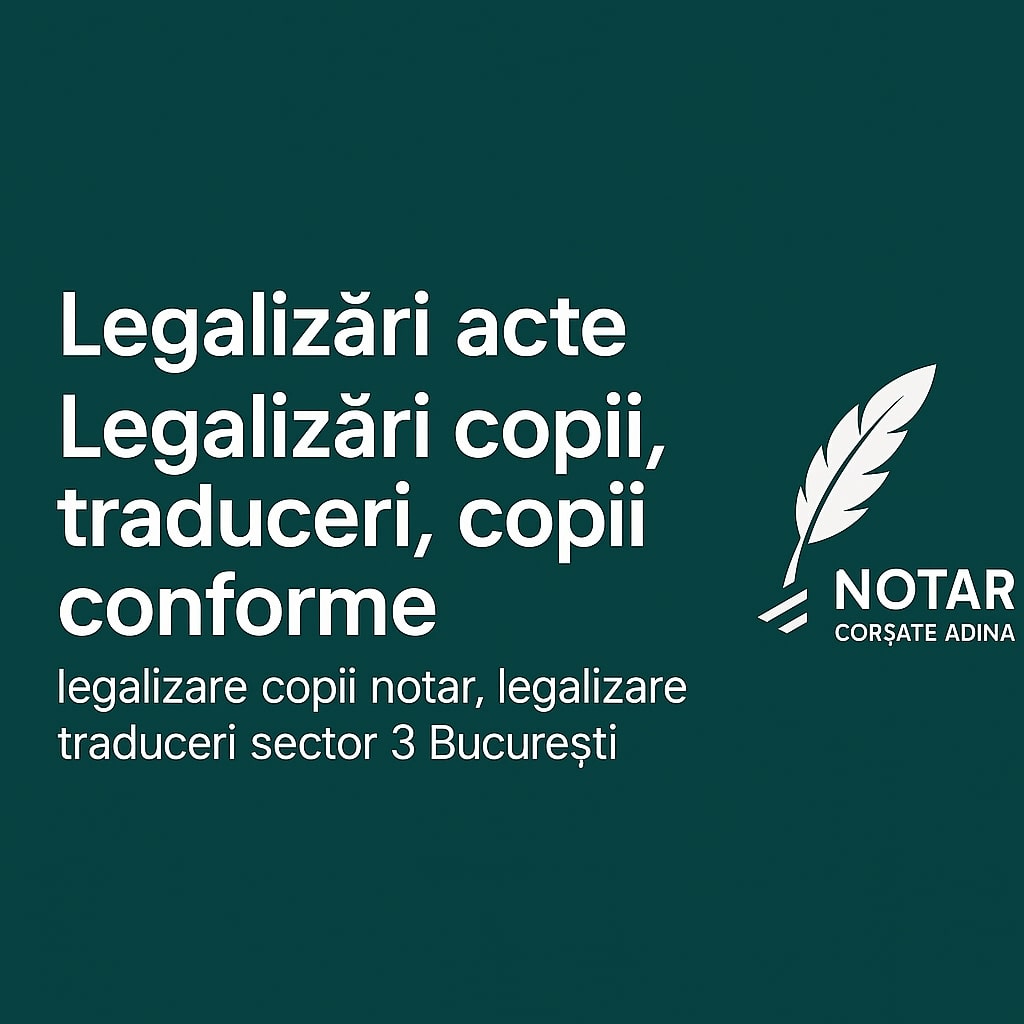 legalizare acte notar